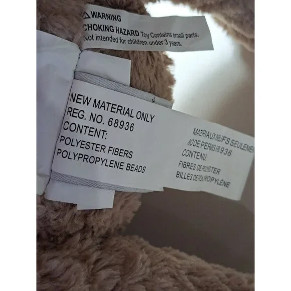 Large UGG Oatmeal Sunny Plush Teddy Bear Red Cable Knit Scarf 16" Toy Stuffed - Picture 7 of 12